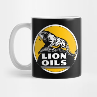 Lion Oils vintage sign reproduction Mug